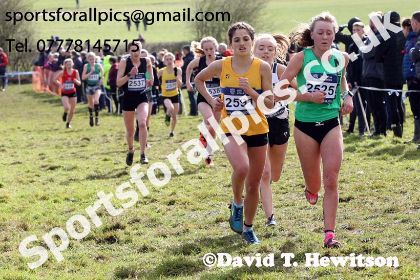 Womens under-20s 2019 British Athletics Inter Counties Cross Country, Prestwood Hall, Loughborough. Photo:  David T. Hewitson/Sports for All Pics
